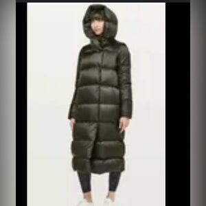 Lululemon Cloudscape winter jacket. Olive green